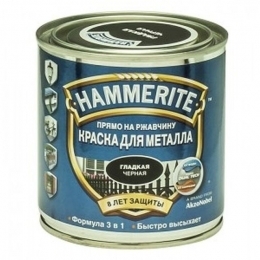 Краска по металлу Хамерайт (Hammerite) чёрная, полумат, 5л (1шт/упк.)
