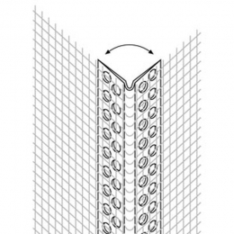 Уголок штукатурный ПВХ с сеткой L=2.5м