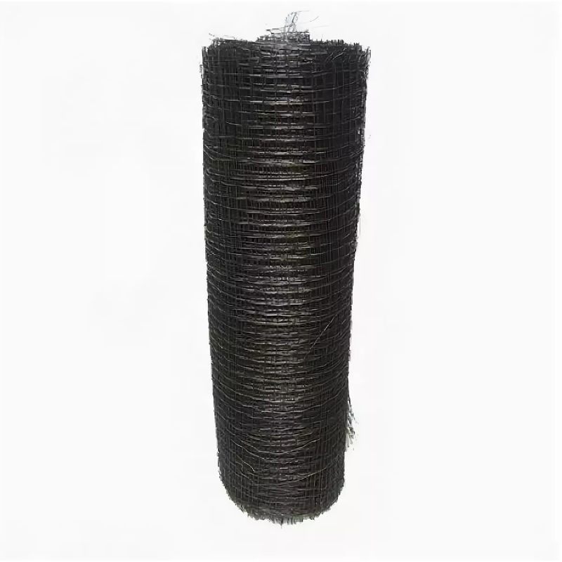 Сетка штукатурная 0,8мм, яч. 14х14 мм (1х80)м, плетёнка чёрная